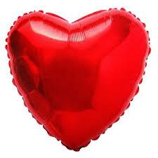 Balão Coração Vermelho Metalizado