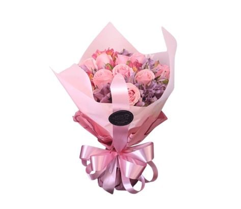 Buquê Rosa Romance Delicado