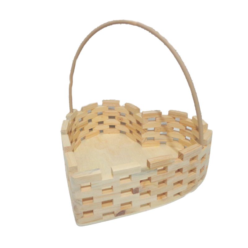 Cesta de Madeira Coração