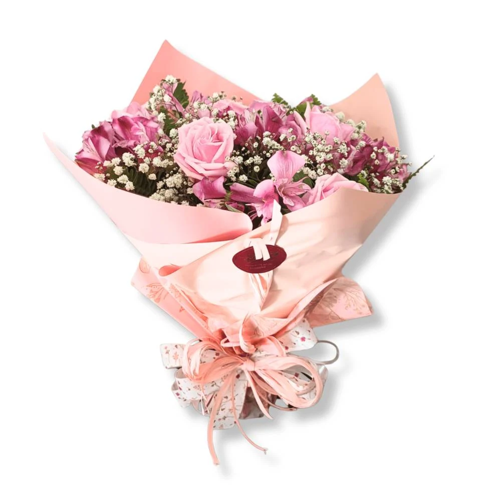 Buquê Delicadeza em Rosa