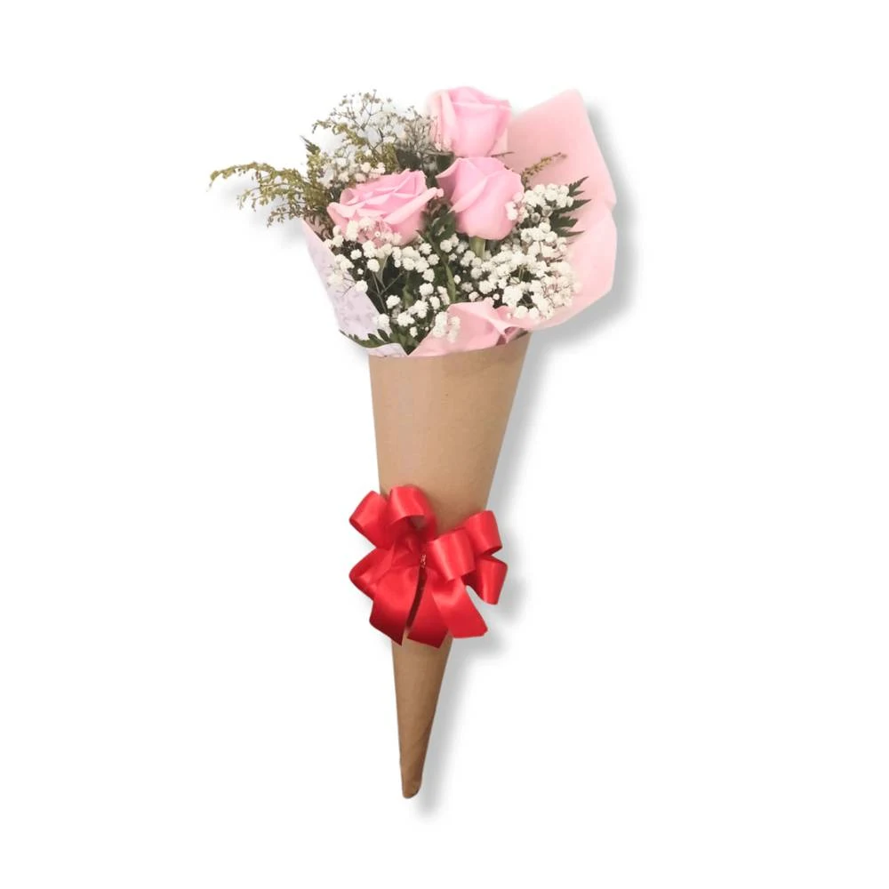 Cone de Rosas Rosadas