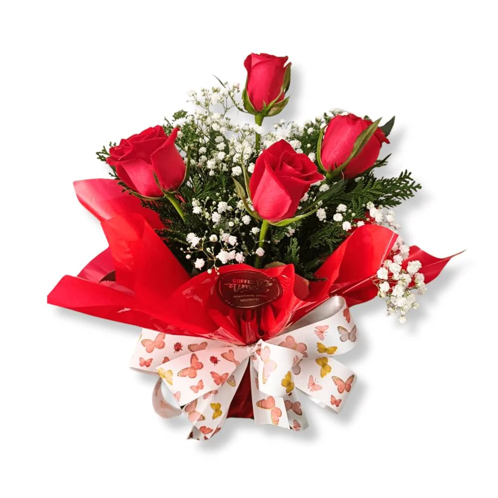 Mini Arranjo de Rosas Vermelhas