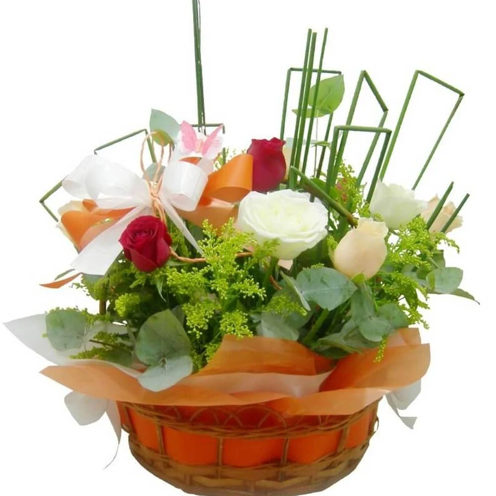 Cesta com 15 Rosas