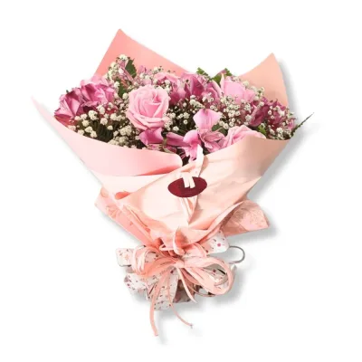 Buquê Delicadeza em Rosa