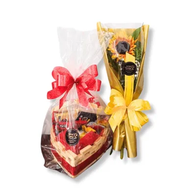 Kit Coração e Girassol – Amor e Luz em um Presente