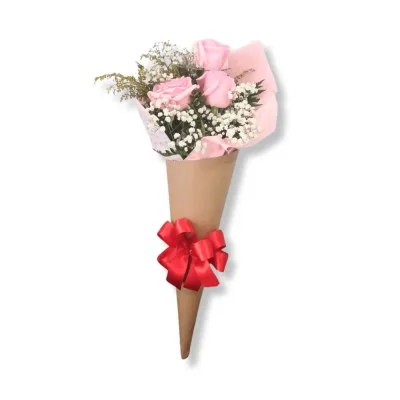 Cone de Rosas Rosadas