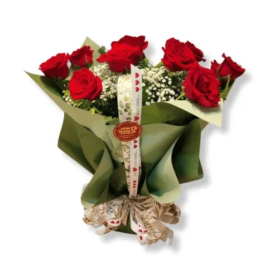 Buquê Apaixonante de Rosas Vermelhas