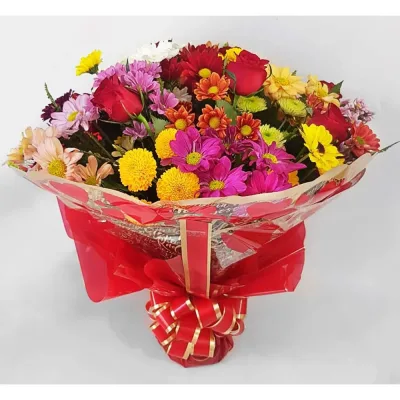 Bouquet Rosas e Crisântemos