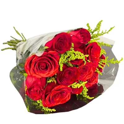 Buquê de 12 Rosas Vermelhas