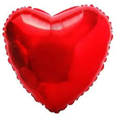 Balão Coração Vermelho Metalizado