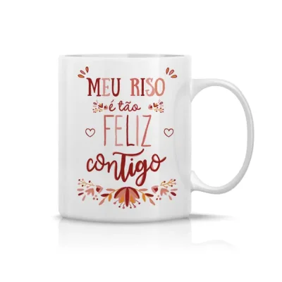 Caneca Meu Riso É Tão Feliz Contigo