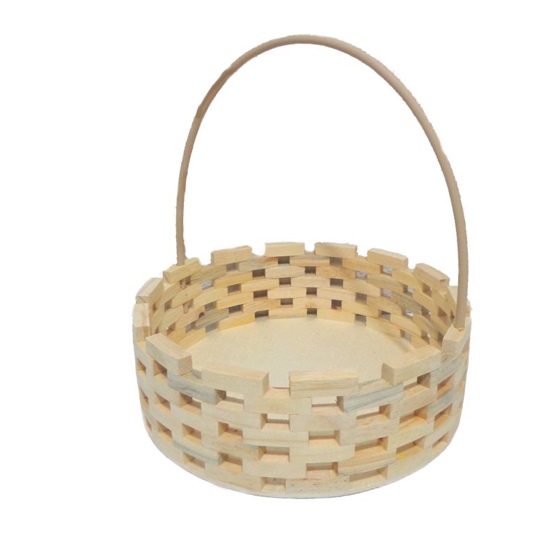 Cesta de Madeira Redonda
